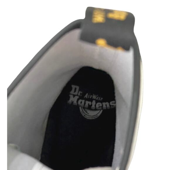 Dr. Martens Zavala Combat Boots White Ladies 8 Leather Moto Grunge Goth Punk - Picture 7 of 8